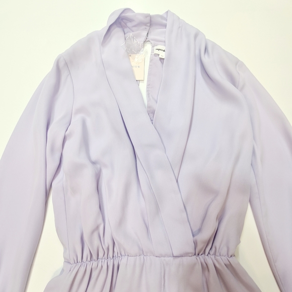 Superdown Kaycie Drape Neck Romper in Lilac - Picture 4 of 12